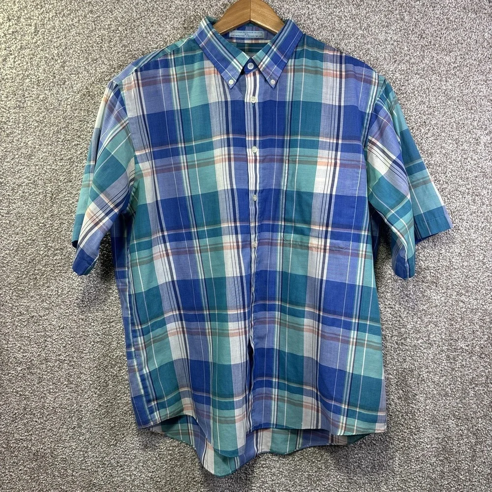 Vintage Levi's Shirt Mens XL Plaid Short Sleeve Button Down Colorgraphs